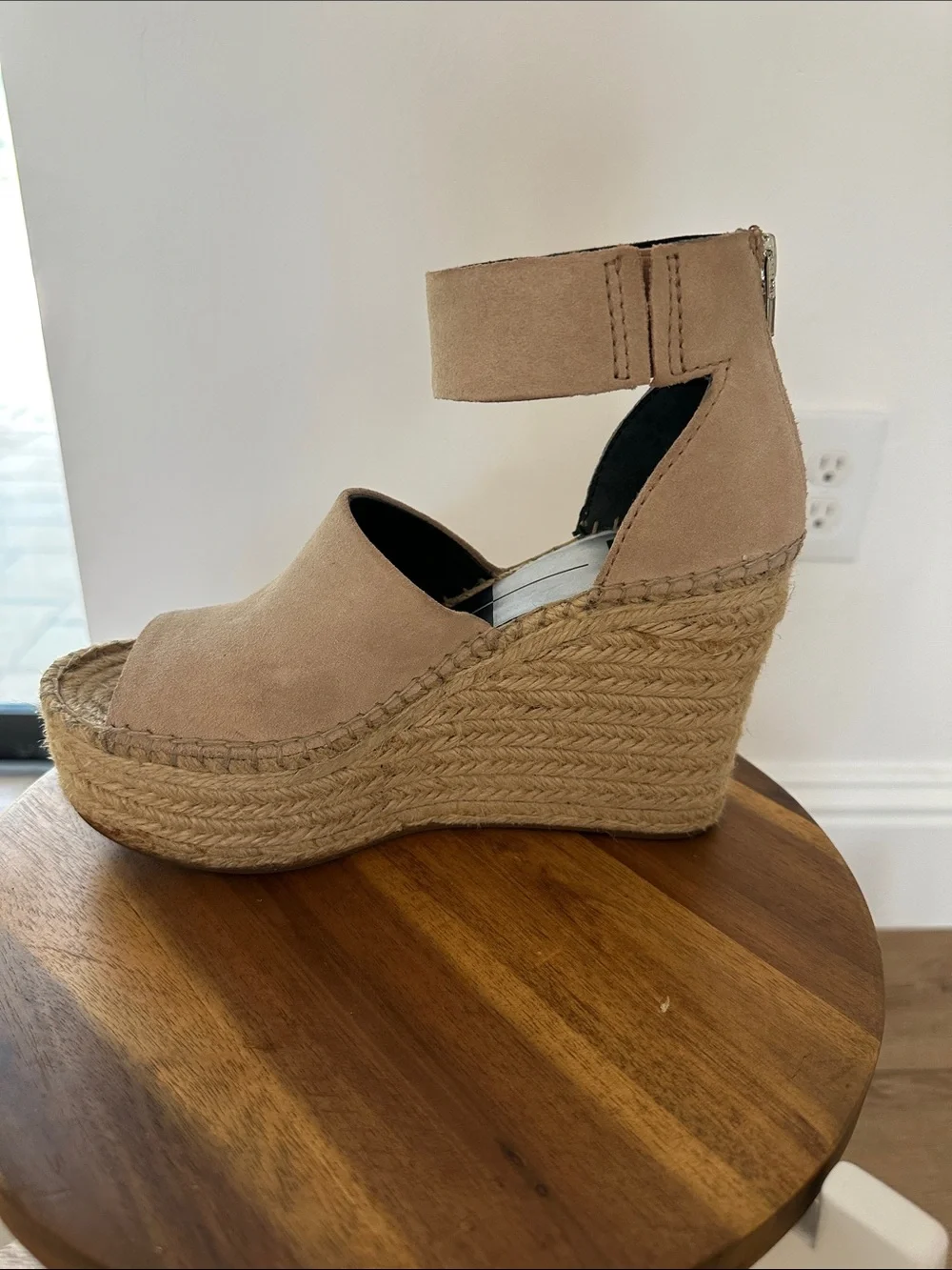 Dolce Vita Tan Suede Espadrille Wedge Sandals